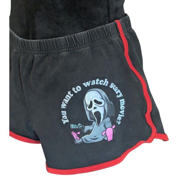 Ghost Face "You Want to Watch Scary Movie?" Lounge Shorts, Size XL - Picture 2 of 5